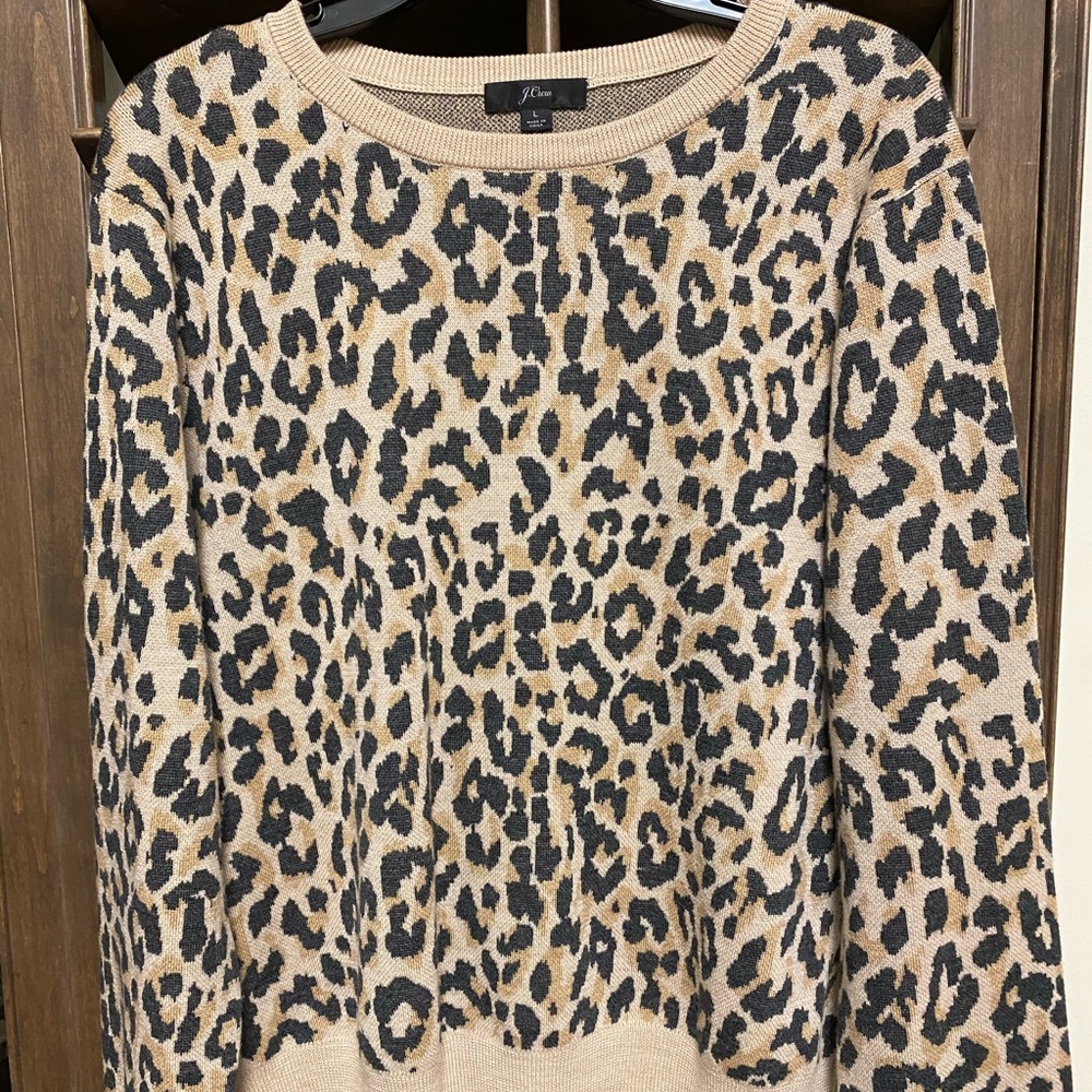 J Crew Leopard Sweater